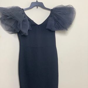 Pretty Black dress w/ ruffles on the trim